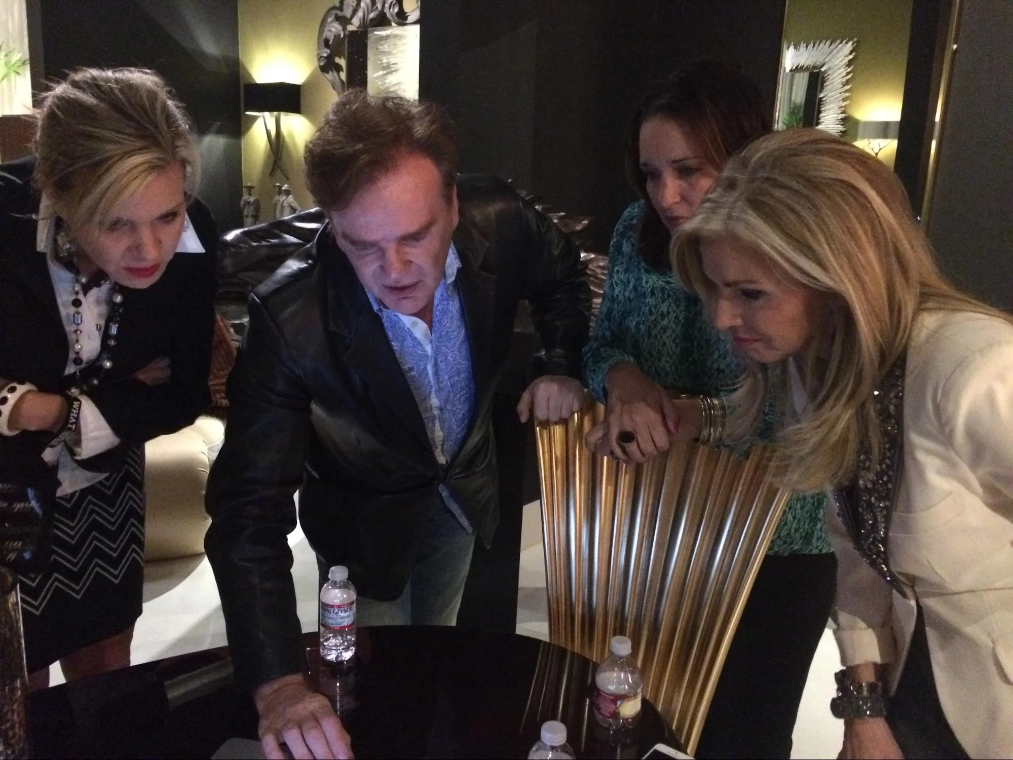 Christi Touring Christopher Guy Showroom And Discussing Technology