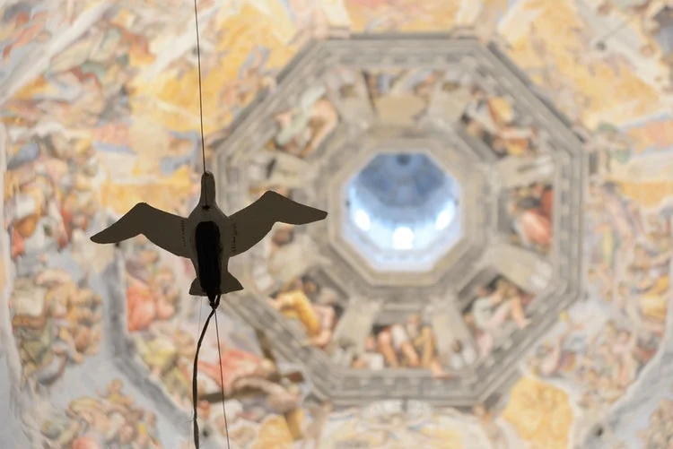Dove In Cathedral At Explosion Of The Cart, Scoppio Del Carro In Tuscany, Florence, Italy