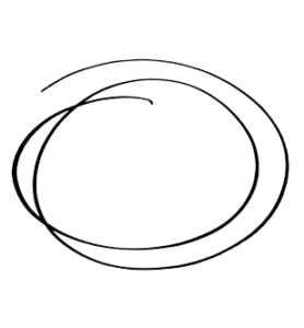 Lineart Drawing Black And White Oval
