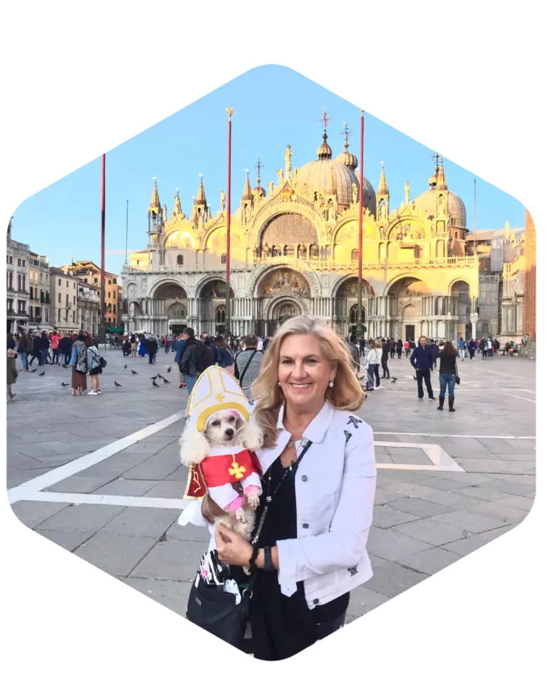 Pamela Reeves Traveling Poodle Pink
